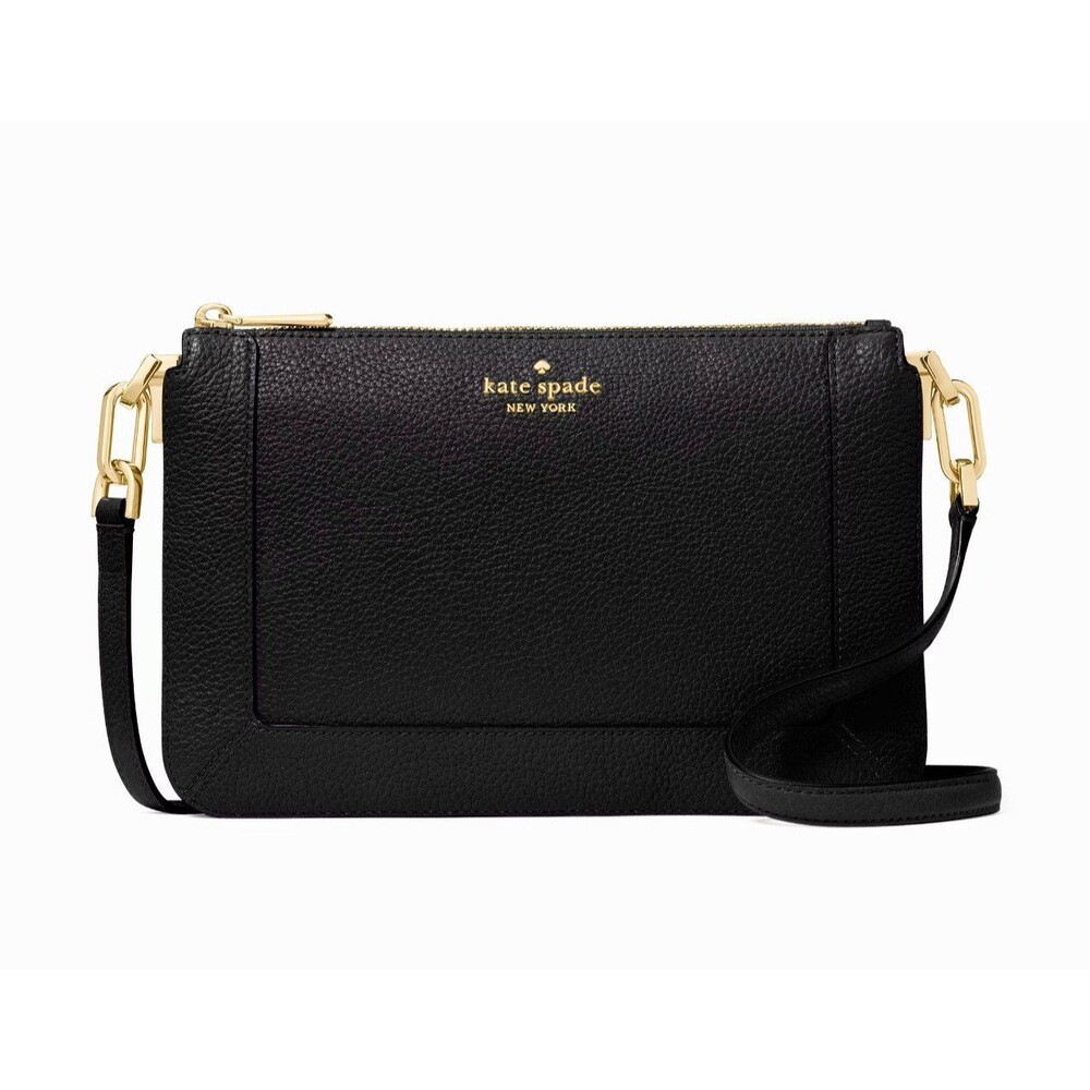 New Kate Spade Lena Double Compartment Crossbody Black